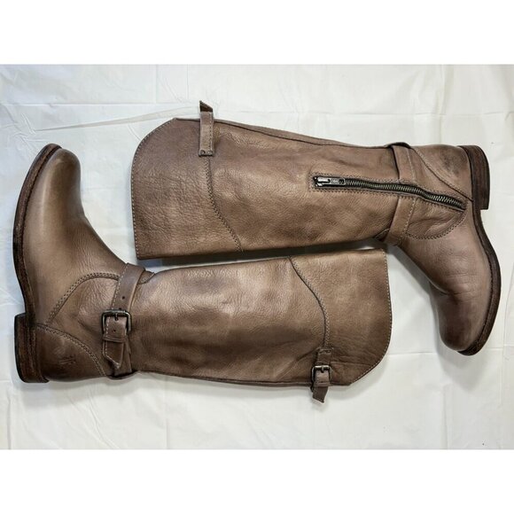 Frye Phillip Light Brown Leather Riding Boot Womens Size 6.5 B - Picture 8 of 12